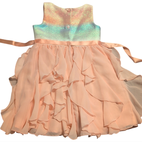 Sparkling Peach Kids Dress Youngland size 6 - Picture 2 of 3